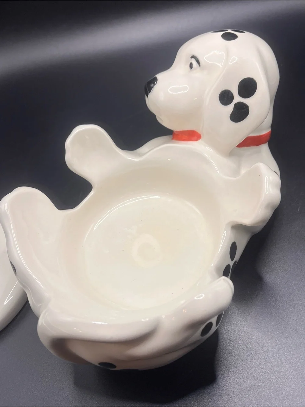 VTG TREASURE CRAFT DALMATIAN TREAT COOKIE JAR Anchor Hocking Fish Bowl Dog Candy